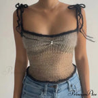 Knitted Slit Fitted Cropped Top