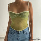Knitted Slit Fitted Cropped Top