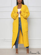 Knitted Solid Graceful Open Front Cardigan