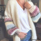 Knitted Striped Cardigan