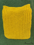 Knitted Striped Graceful Tassel Poncho