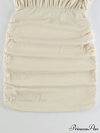 Knitted Twist Graceful Strapless Maxi Dress