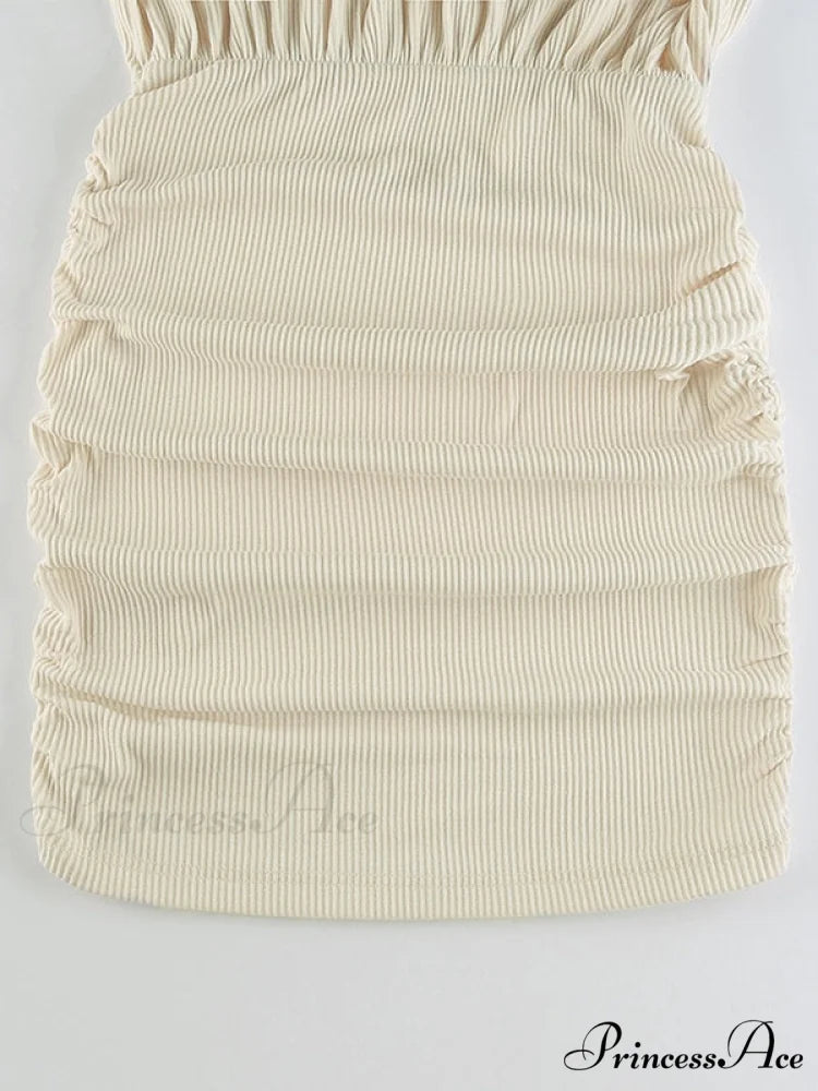 Knitted Twist Graceful Strapless Maxi Dress