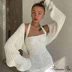 Knitted Ultra Short Sweater Cardigan Coat