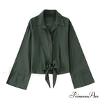 Knotted Shirt Top Maxi Dress