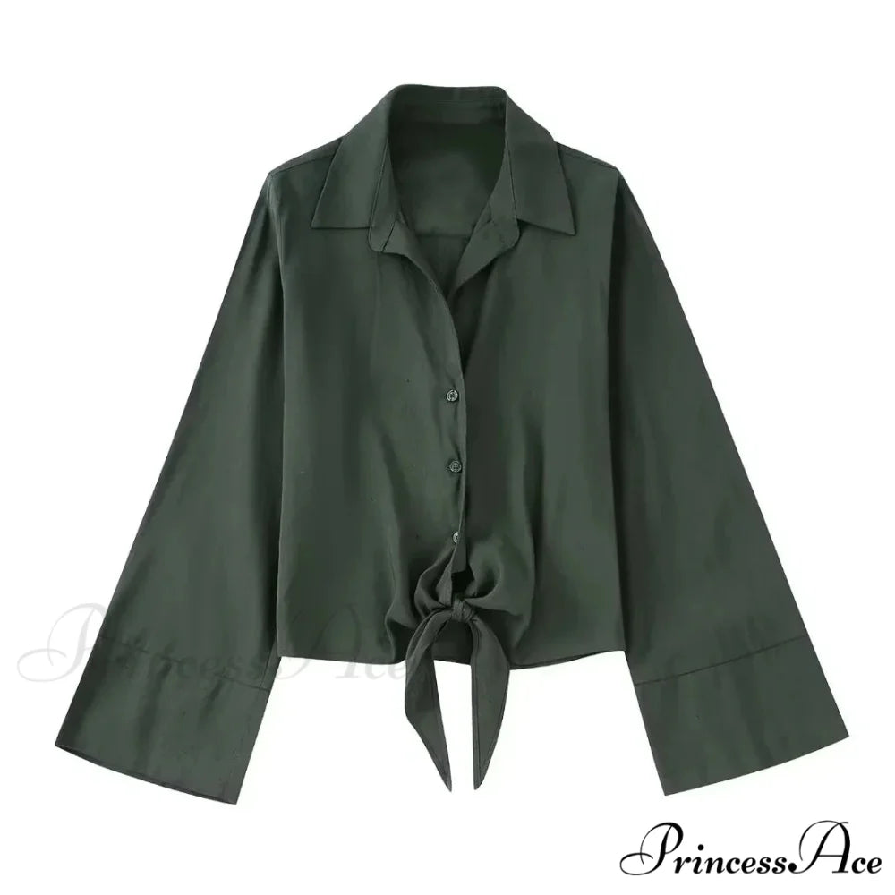 Knotted Shirt Top Maxi Dress