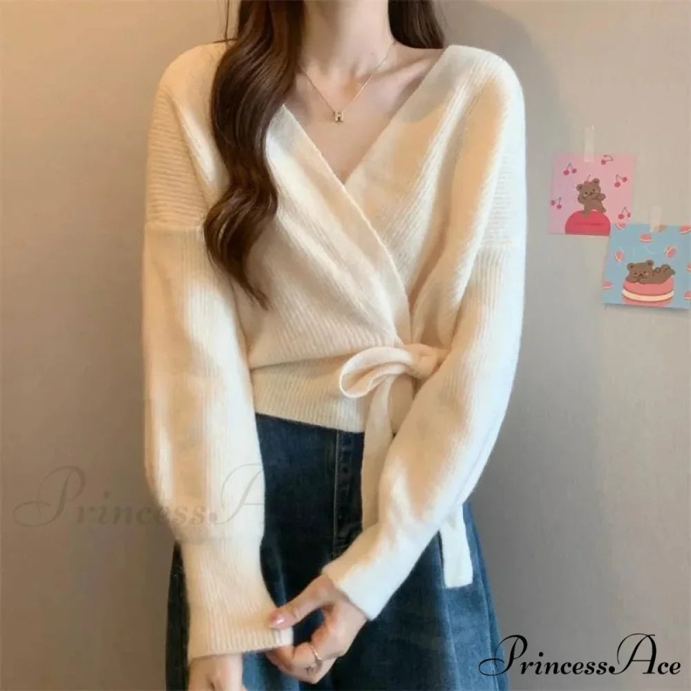 Knotted Waist Slimming Knit Cardigan
