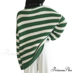 Korean Fashion Striped Generous Sweater