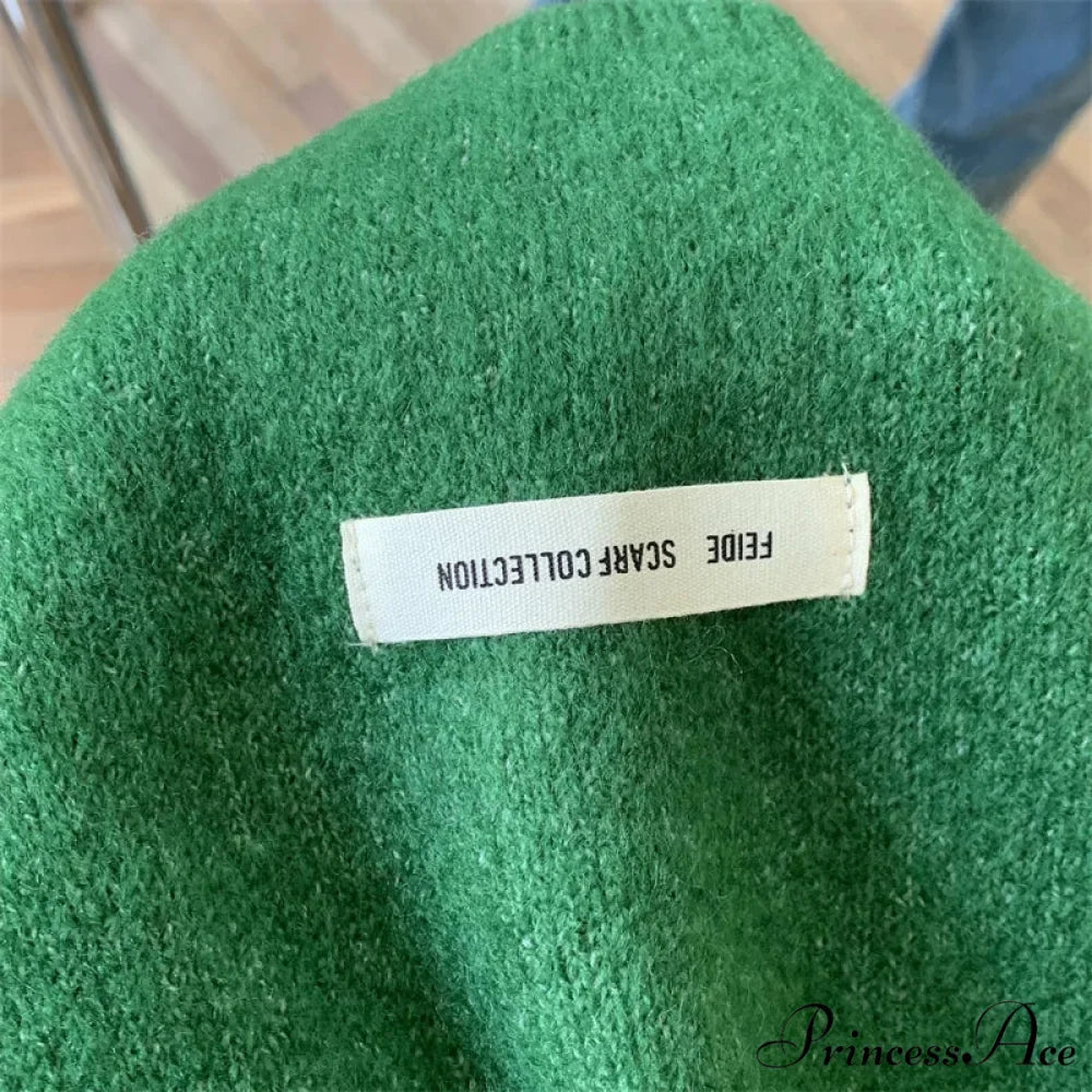 Korean Fashion Winter Wool Striped Scarf