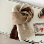 Korean Fashion Winter Wool Striped Scarf