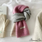 Korean Fashion Winter Wool Striped Scarf