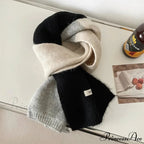 Korean Fashion Winter Wool Striped Scarf