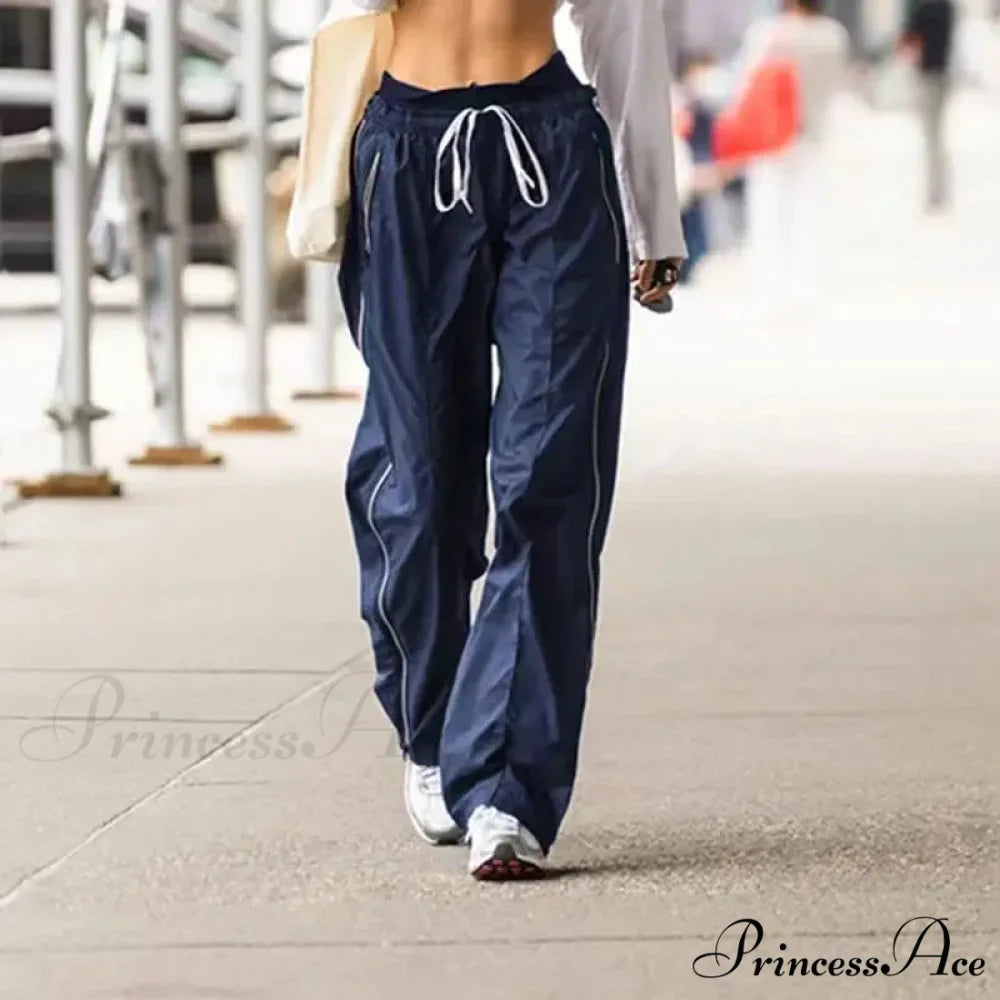 Korean Side Stripe Low Rise Trousers