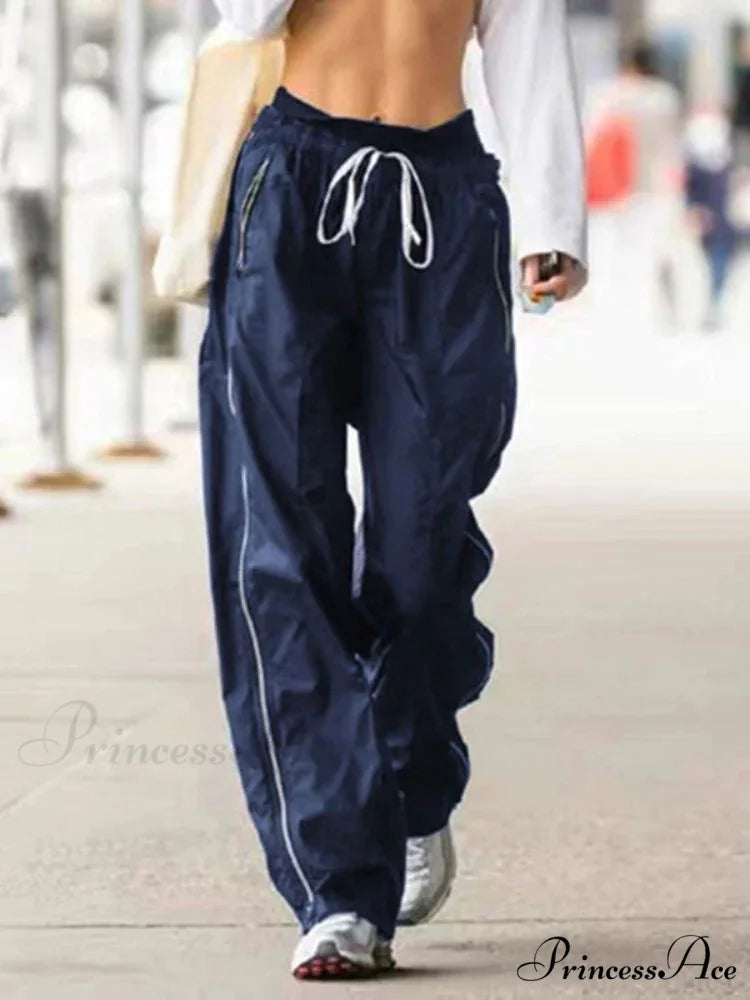 Korean Side Stripe Low Rise Trousers