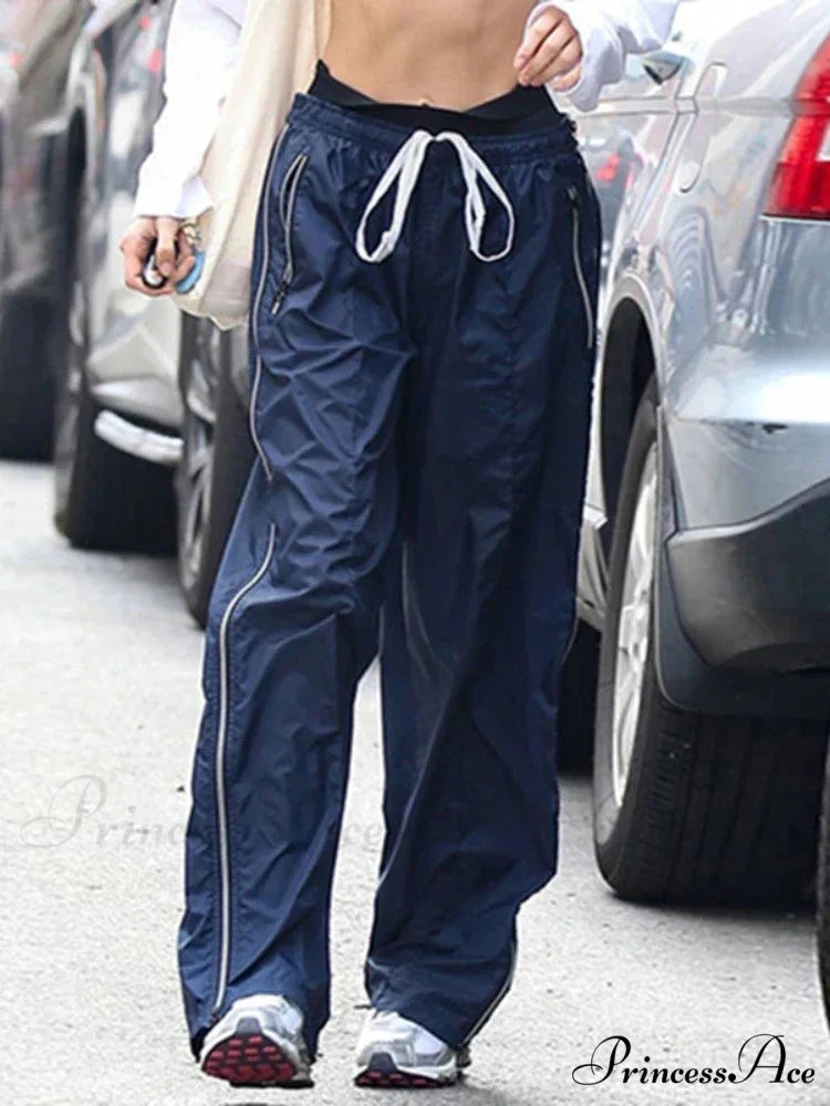 Korean Side Stripe Low Rise Trousers