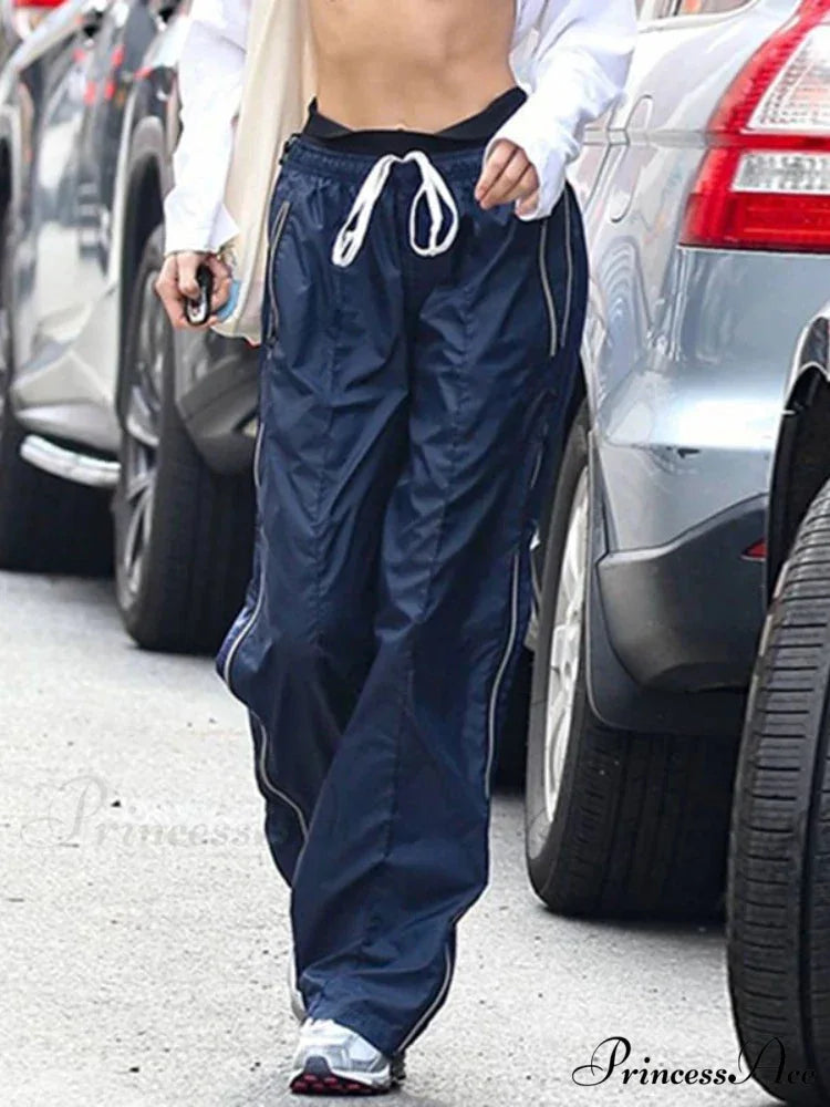 Korean Side Stripe Low Rise Trousers