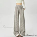Korean Stripes Tall Waist Drawstring Trousers