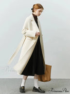 Korean Woolen Autumn Winter Solid Office Double-sided Mid-length Chic Coat
