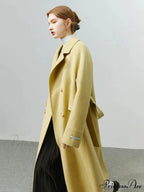 Korean Woolen Autumn Winter Solid Office Double-sided Mid-length Chic Coat