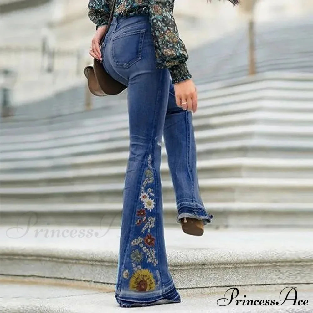 Korean Y2K Streetwear Flared Denim Wide Leg Jeans