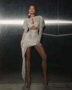 Lace Bodycon Mini Christmas Party Dress