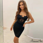 Lace Cami Red Party Dress