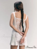 Lace Camisole Dual-Layer Mini Dress