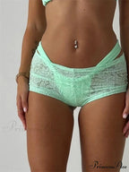 Lace Flowery Bikini Cover-Up Brief