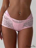 Lace Flowery Bikini Cover-Up Brief