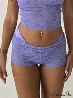 Lace Flowery Bikini Cover-Up Brief