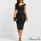 Lace Hollow Backless Elegant Party Chic Retro Dress