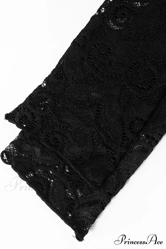 Lace Hollow Out Long Sleeve Pack Hip Dress