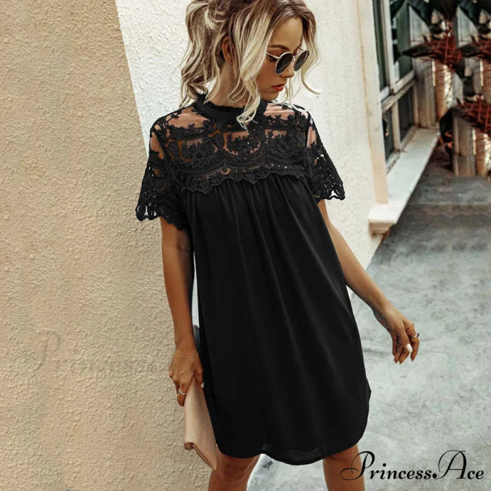 Lace Loose Elegant Midi Dresses