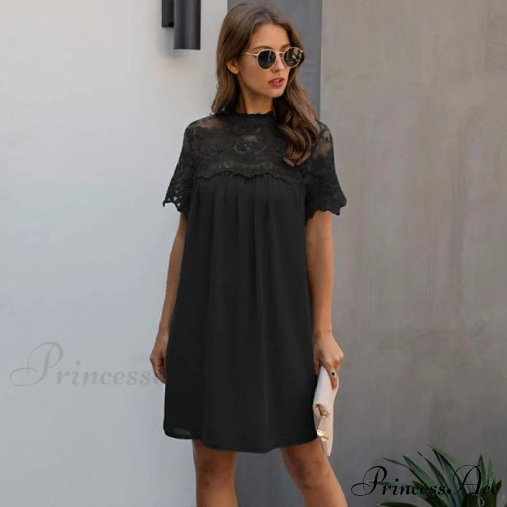 Lace Loose Elegant Midi Dresses