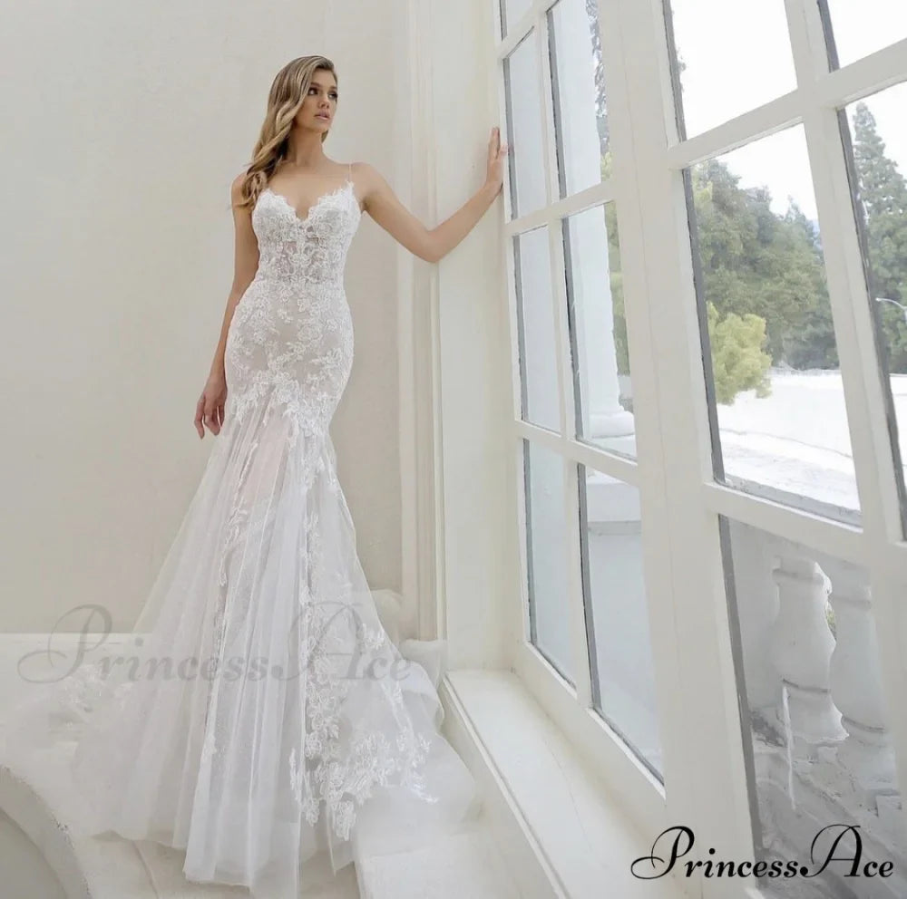 Lace Mermaid Tail Wedding Gown