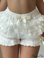Lace Patched Pajama Lounge Short