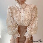 Lace Patchwork Floral Sleeve Blouse