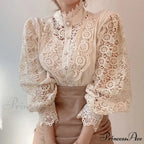 Lace Patchwork Floral Sleeve Blouse
