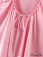 Lace Patchwork Ruched Vintage Sleeveless Strap Backless Mini Dress