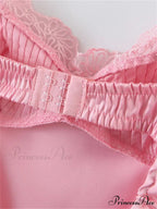 Lace Patchwork Ruched Vintage Sleeveless Strap Backless Mini Dress