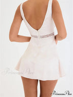 Lace Patchwork See Through Vintage A - Line Mini Dress