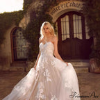 Lace Profound Plunge Sleeveless Wedding Gown