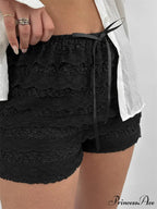 Lace Ribbon Patchwork Bloomer Short