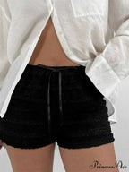 Lace Ribbon Patchwork Bloomer Short