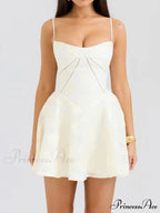 Lace Sleeveless V-Neck Short Dress