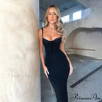 Lace Spliced Backless Elegant Tie Front Gown Slit Summer Vestidos Midi Dress