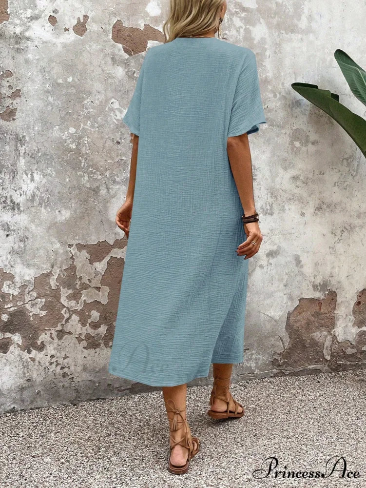 Lace Split Hem Tunic Dress