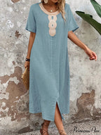 Lace Split Hem Tunic Dress