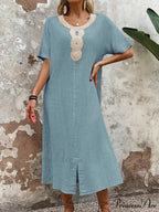 Lace Split Hem Tunic Dress