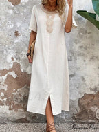 Lace Split Hem Tunic Dress